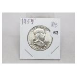 1955 Franklin Half MS