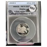 2008-s Silver Alaska Quarter PF 70 DCAM