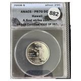 2008-s Silver Hawaii Quarter PF 70 DCAM