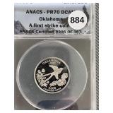 2008-s Silver Oklahoma Quarter PF 70 DCAM