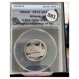 2008-s Silver Arizona Quarter PF 70 DCAM