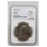 1974-d NGC MS65 Eisenhower Dollar