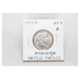 1892 Barber quarter MS 62