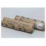 (2) Rolls of BU Nickels - 2004 P and D Peace nicke