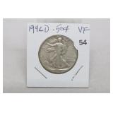 1946 " D walking liberty VF