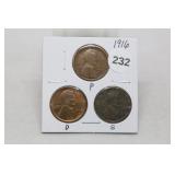 1916 PDS Cents VF