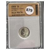 1955-S Silver Dime