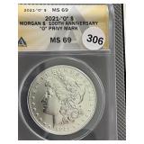 2021-O Morgan Silver $1 100th Anniversary ANACS