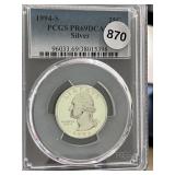1994-S Silver Washington Qtr Proof PCGS PF69 DCAM
