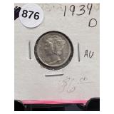 1939 Mercury Silver Dime