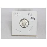 1939 MS Mercury Dime