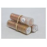 (3) Rolls of BU Cents - 1963-d,1964, 1995