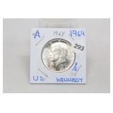 1964 Silver Kennedy Half Dollar