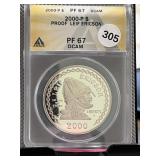 2000-P Leif Ericson Silver $1Proof ANACS PF67