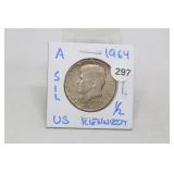 1964 Silver Kennedy Half Dollar