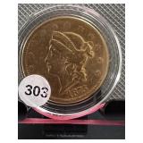 1875-s XF40 Gold Double Eagle (.96oz of 90% gold)