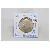 1964 Silver Kennedy Half Dollar