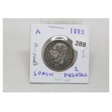 1883 Silver Spain Pesetas 2