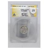 1942/1 Mercury Dime Anacs EF40