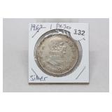 1962 Silver Mexico One Peso