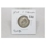 1929 Silver One Shilling