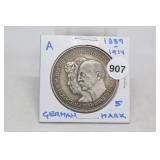 5 Mark 1914 A Friedrich II. & Marie Herzog und He