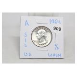 1964 Silver Washington Quarter