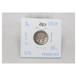 1917 Silver Mercury Dime