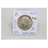1965 Silver Kennedy Half Dollar