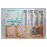 (8) Crisp UNC Foreign Notes-Venezuala, Cambodia,