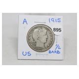 1915 Barber Half Dollar