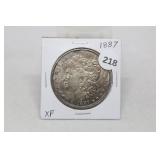 1887 Morgan Silver Dollar XF