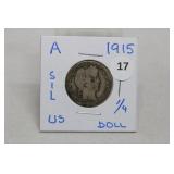 1915 Silver Barber Quarter