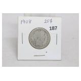 1908 Barber Quarter