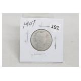 1907  Barber Quarter