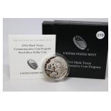 2016 Proof Mark Twain Comm. Silver Dollar in OGP