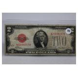1928 Red Seal Two Dollar Bill
