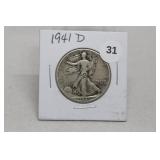 1941-d Walking Liberty Half Dollar
