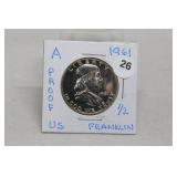 1961 Silver Proof Franklin Half