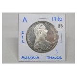 1780 Thaler Austria large Maria Theresa