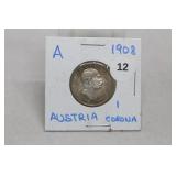 1908 Silver Austria 1 Corona