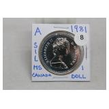 1981 MS Canadian Silver Quarter