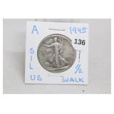 1945 Walking Liberty half Dollar