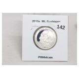 2013-s Mt Rushmore ATB Proof Silver Quarter