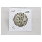1943 Walking Liberty Half Dollar