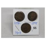 (3) Indian Head Cents