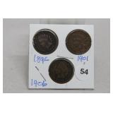 (3) Indian Head Cents
