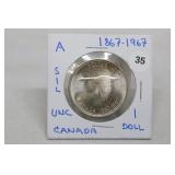 1867-1967 Silver Goose Canadian Dollar