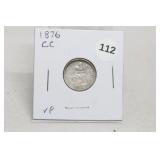 1876-cc Seated Libert Dime VF