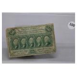 1867 US Postage Fractional Currency .50